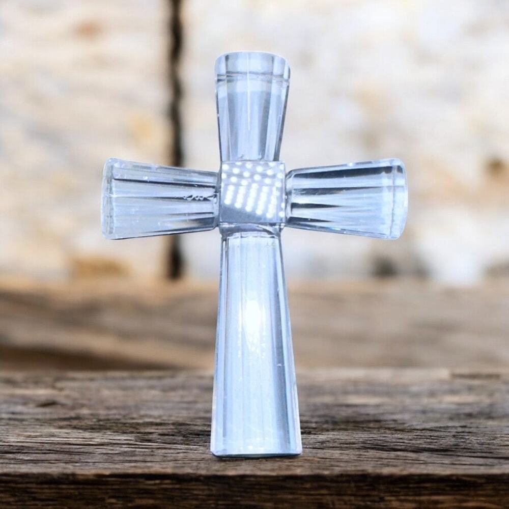 Small Crystal CROSS Keepsake w/Box Baptism Bride Wedding Baby Birth Christening